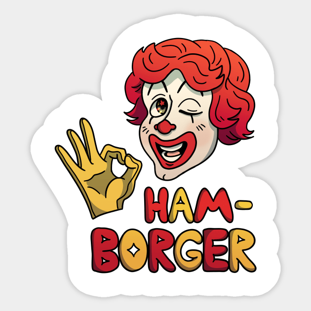 Hamborger Sticker by BurgandyBalloons